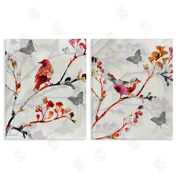 stupell industries Susan Jill | Flower Birds on Branch Wall Art