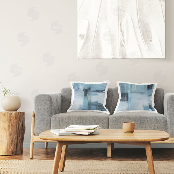 Stupell Industries Susan Jill | Funky Blue Abstracts Printed Throw Pillow Set