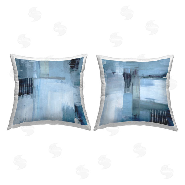 stupell industries Susan Jill | Funky Blue Abstracts Printed Throw Pillow Set