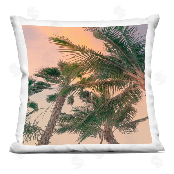 stupell industries Susan Jill | Gathering Palms at Sunset Printed Throw Pillow