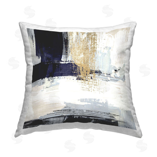 stupell industries Susan Jill | Gold Accented Abstract Printed Throw Pillow