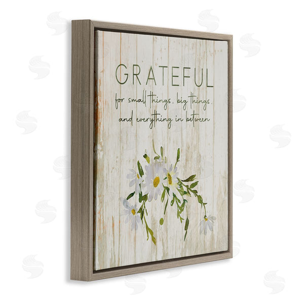 Stupell Industries Susan Jill | Grateful For Small Big In Between Motivational Phrase Wall Art