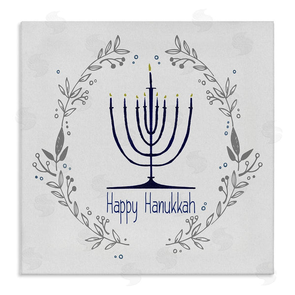 stupell industries Susan Jill | Happy Hanukkah Botanical Wreath Wall Art