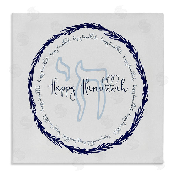 stupell industries Susan Jill | Happy Hanukkah Symbol Wreath Wall Art
