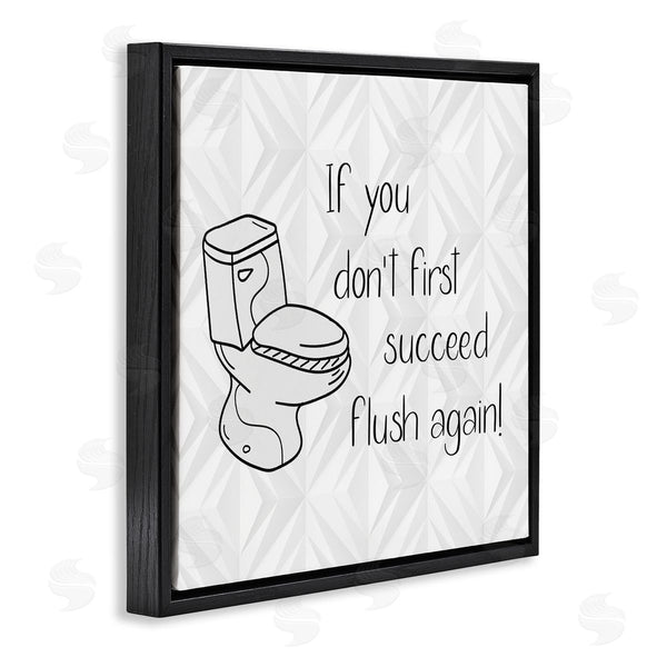 Stupell Industries Susan Jill | If You Don't Succeed Funny Bathroom Wall Art