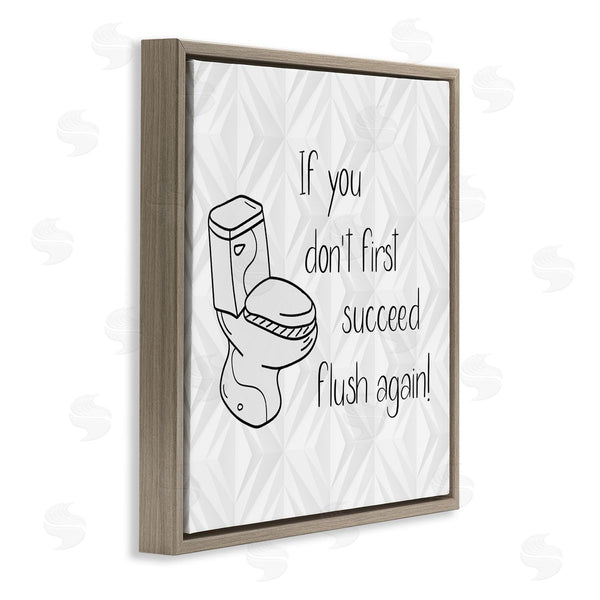 Stupell Industries Susan Jill | If You Don't Succeed Funny Bathroom Wall Art