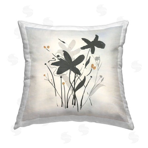 stupell industries Susan Jill | Impressions of Flowers Printed Throw Pillow