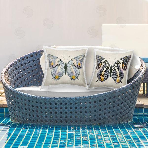 Stupell Industries Susan Jill | Intricate Blue Butterflies Printed Throw Pillow Set