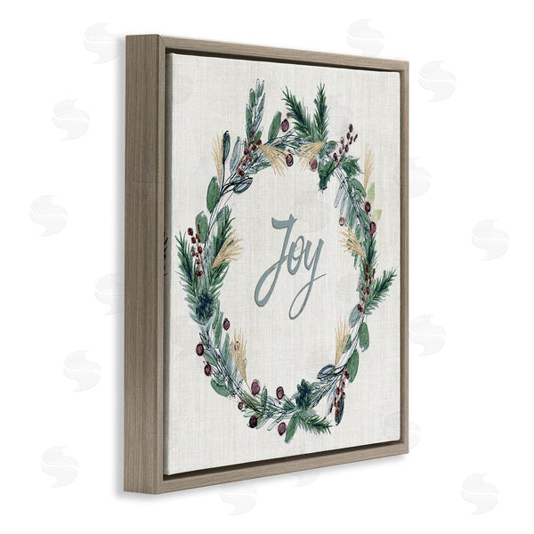 Stupell Industries Susan Jill | Joy Seasonal Greenery Wreath