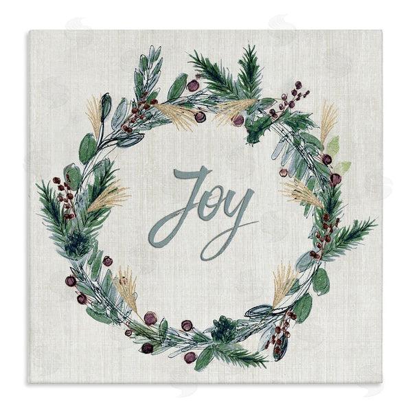 stupell industries Susan Jill | Joy Seasonal Greenery Wreath