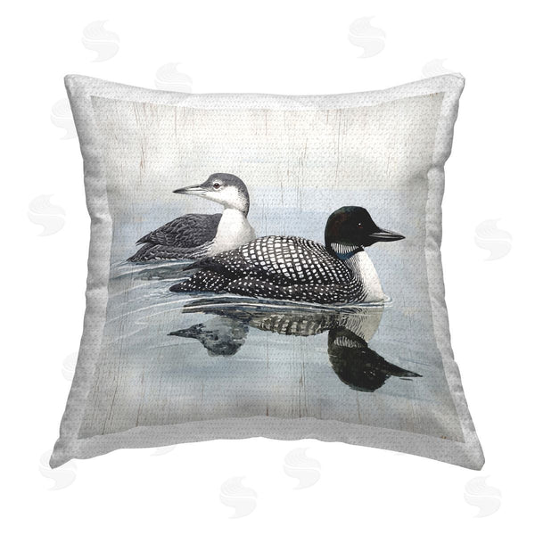 Stupell Industries Susan Jill | Lake Duck Pair Printed Throw Pillow