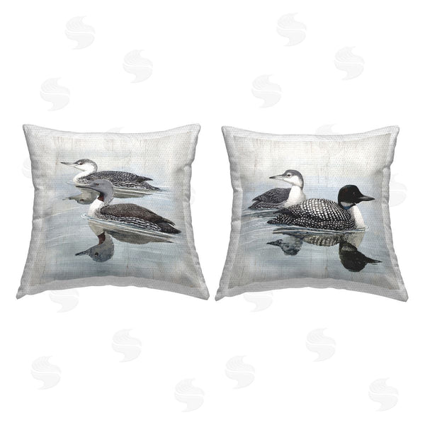 Stupell Industries Susan Jill | Lakeside Ducks Swimming Printed Throw Pillow Set