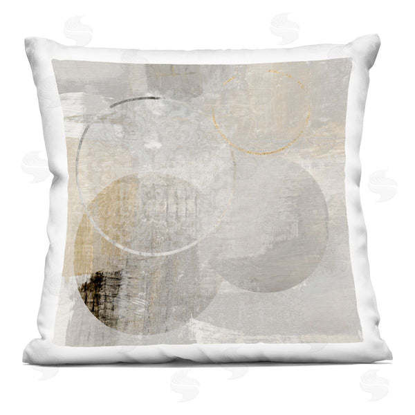 stupell industries Susan Jill | Layered Circles in Neutrals Printed Throw Pillow