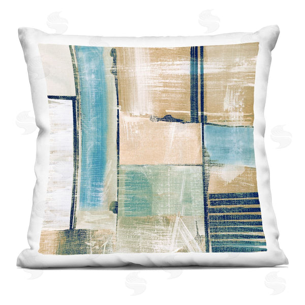 stupell industries Susan Jill | Layered Square Shapes Collage Printed Throw Pillow