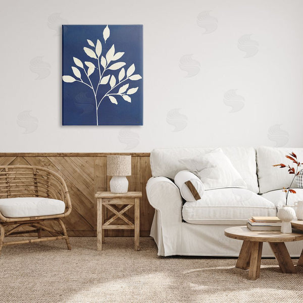 Stupell Industries Susan Jill | Modern Leaf Sprig Botanical Abstract Stencil Shape Wall Art