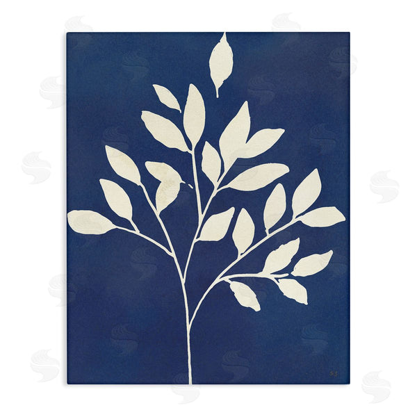 stupell industries Susan Jill | Modern Leaf Sprig Botanical Abstract Stencil Shape Wall Art