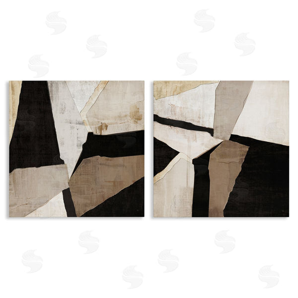 stupell industries Susan Jill | Neutral Fragmented Geometric Shapes