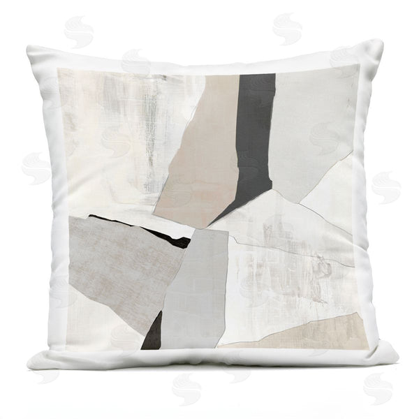 Stupell Industries Susan Jill | Neutral Hued Abstract Shapes Printed Throw Pillow