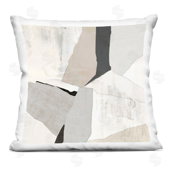 stupell industries Susan Jill | Neutral Hued Abstract Shapes Printed Throw Pillow