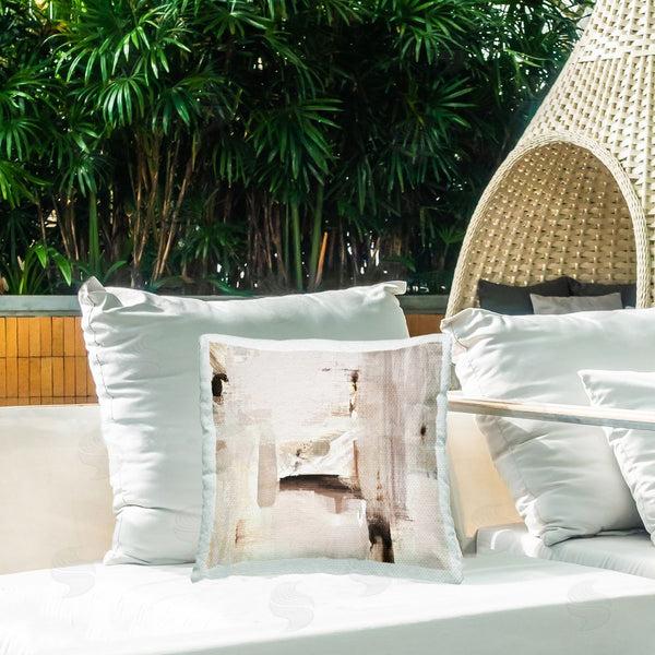Stupell Industries Susan Jill | Neutral Tone Abstraction Printed Throw Pillow