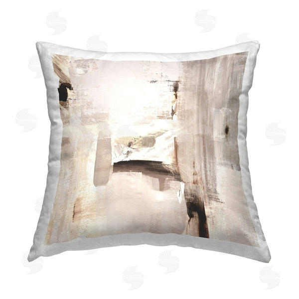 stupell industries Susan Jill | Neutral Tone Abstraction Printed Throw Pillow