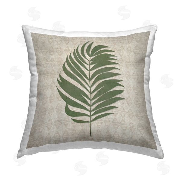stupell industries Susan Jill | Palm Leaf Patterned Printed Throw Pillow