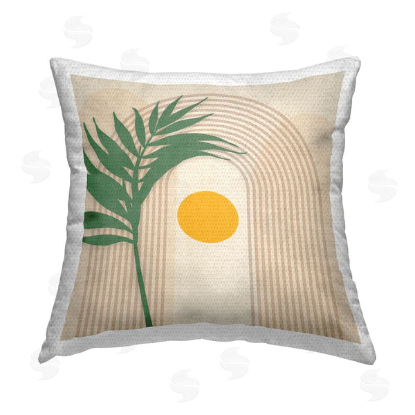 Stupell Industries Susan Jill | Palm & Moon Shapes Printed Throw Pillow