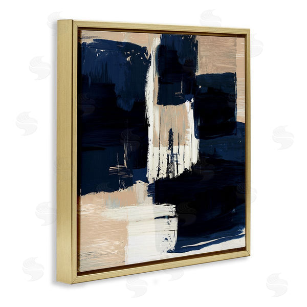 Stupell Industries Susan Jill | Restless Blue And Tan Shapes