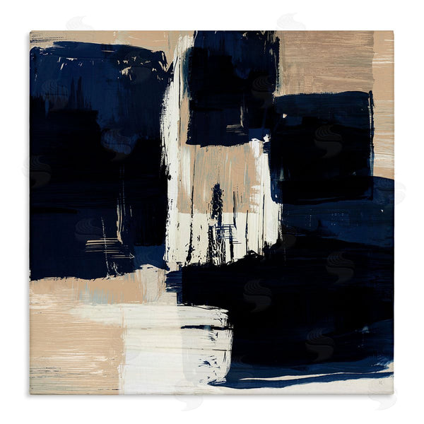 stupell industries Susan Jill | Restless Blue and Tan Shapes