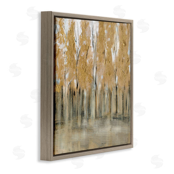 Stupell Industries Susan Jill | Rising Tree Forest Abstract Nature Landscape Brown Grey Wall Art