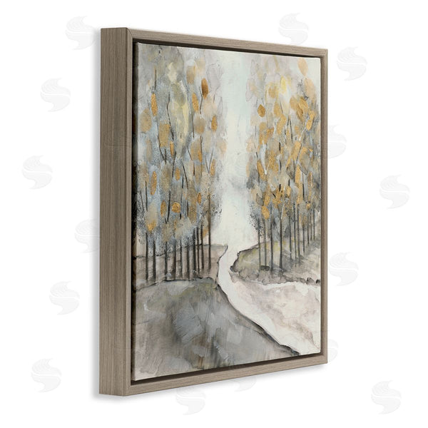 Stupell Industries Susan Jill | River Between Tree Forests Abstract Watercolor Landscape Painting Wall Art