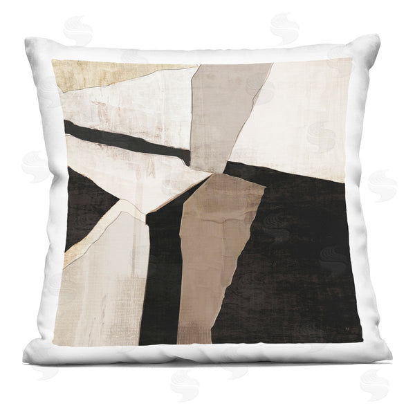 stupell industries Susan Jill | Rustic Neutral Fragments Printed Throw Pillow