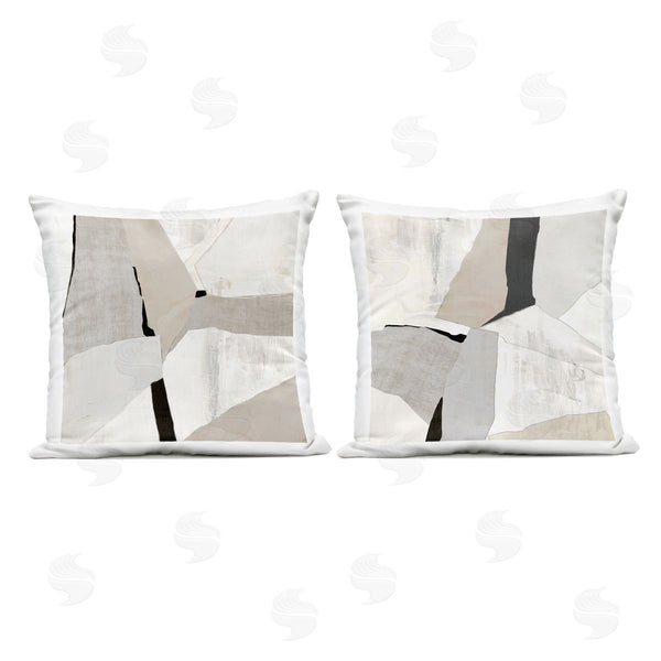 Stupell Industries Susan Jill | Structured Muted Shapes Printed Throw Pillow Set