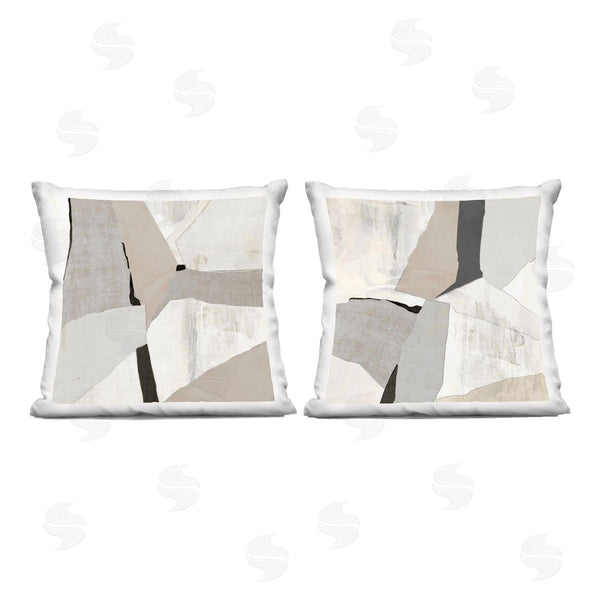 stupell industries Susan Jill | Structured Muted Shapes Printed Throw Pillow Set