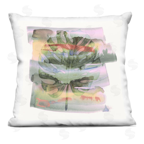 stupell industries Susan Jill | Tropical Dream Pastel Monstera Printed Throw Pillow
