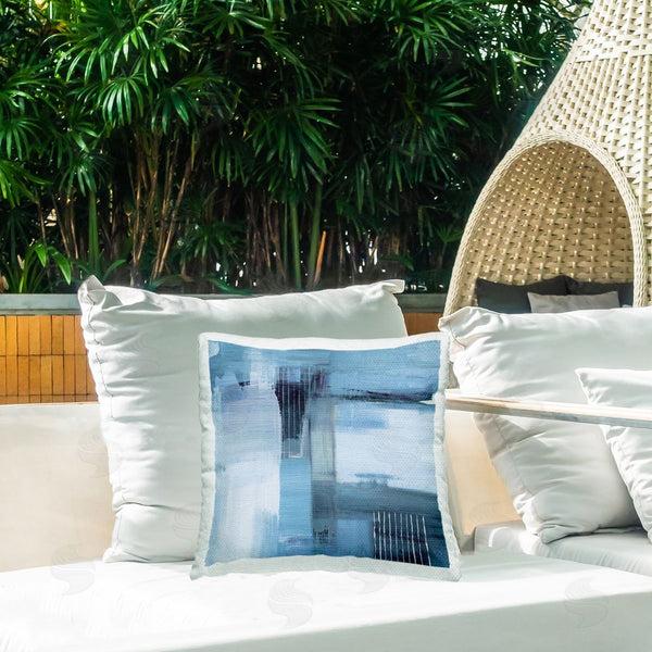 Stupell Industries Susan Jill | Woven Paint Streaks Printed Throw Pillow