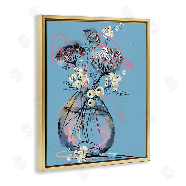 Stupell Industries Susan Lugar | Abstract Snowberries Vase