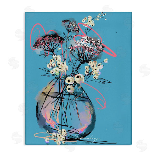 stupell industries Susan Lugar | Abstract Snowberries Vase