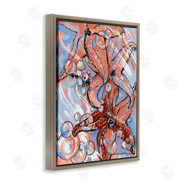 Stupell Industries Susan Lugar | Aquatic Starfish And Bubbles