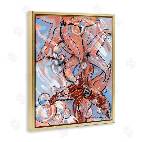 Stupell Industries Susan Lugar | Aquatic Starfish And Bubbles