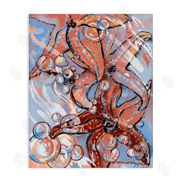 stupell industries Susan Lugar | Aquatic Starfish And Bubbles