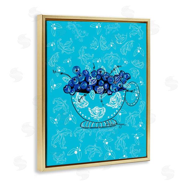 Stupell Industries Susan Lugar | Bright Blue Blueberries In Teacup