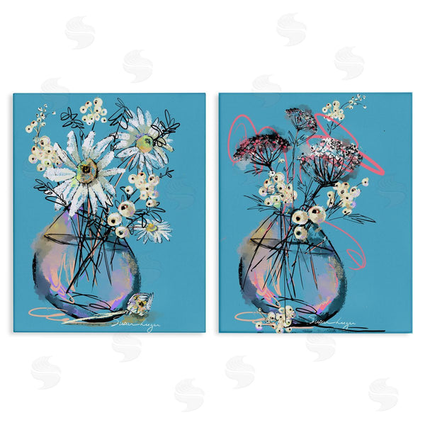 stupell industries Susan Lugar | Daisies & Snowberries Vase