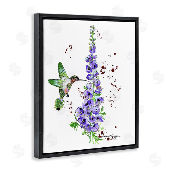 Stupell Industries Susan Lugar | Delphiniums And Hummingbird