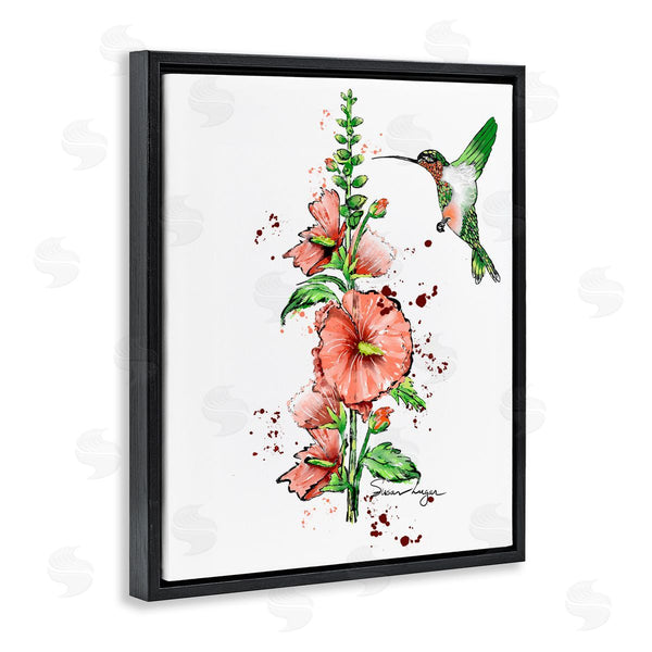 Stupell Industries Susan Lugar | Hummingbird And Hollyhock