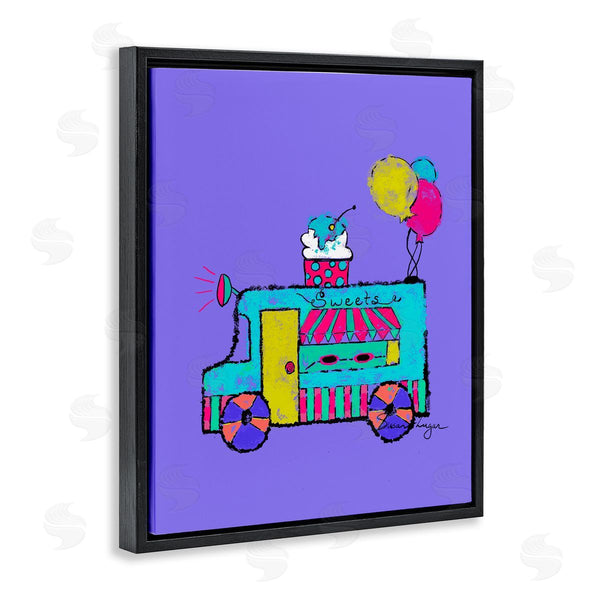 Stupell Industries Susan Lugar | Ice Cream Truck On Purple