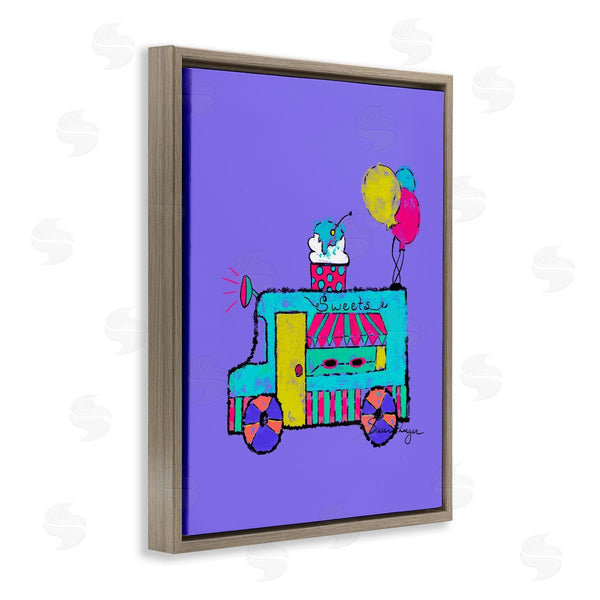 Stupell Industries Susan Lugar | Ice Cream Truck On Purple