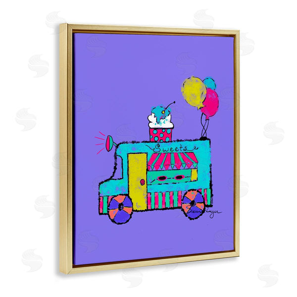 Stupell Industries Susan Lugar | Ice Cream Truck On Purple