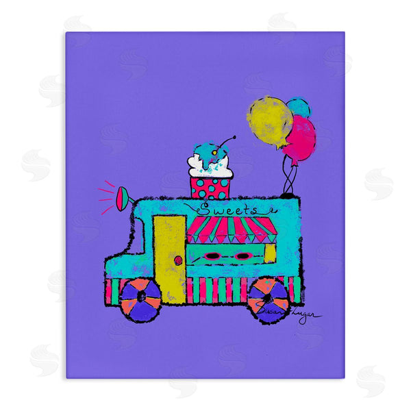 stupell industries Susan Lugar | Ice Cream Truck on Purple