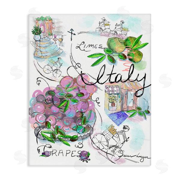stupell industries Susan Lugar | Italy Sketch Grapes & Bistro Wall Art